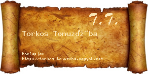 Torkos Tonuzóba névjegykártya